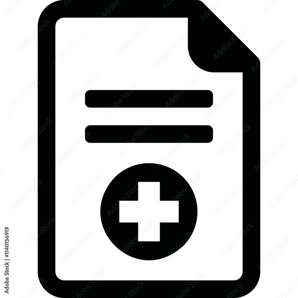 Obraz premium Simple vector icon medical certificate