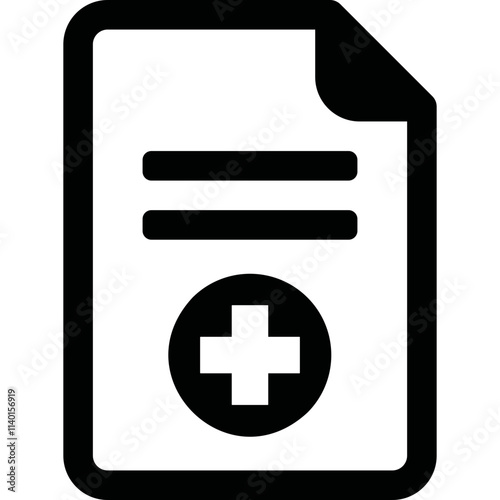 Simple vector icon medical certificate
