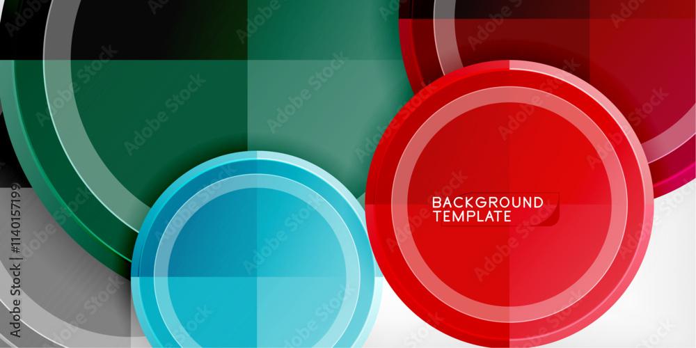 Obraz premium Minimal geometric abstract background. Circle triangle design