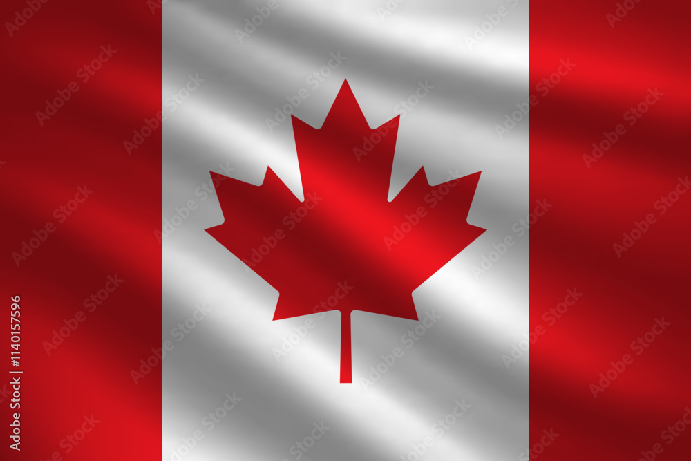 Flag of Canada silk background. Wavy textile vector icon. Best for mobile apps, UI and web design. Flag of Canada silk background. Wavy textile vector icon. Best for mobile apps, UI and web design.