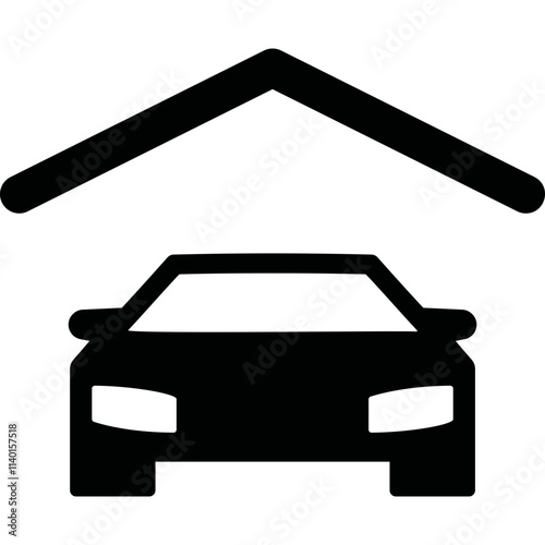 Simple vector icon garage