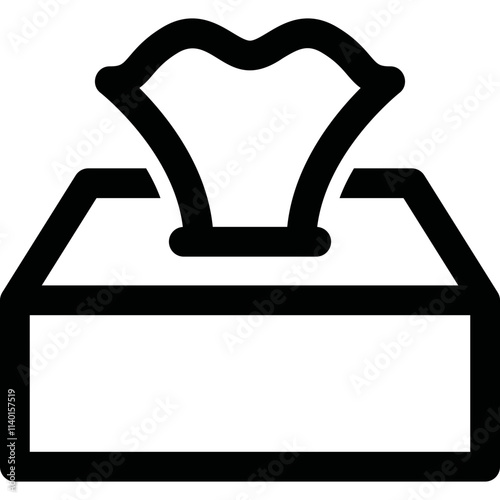 Simple vector icon tissue box
