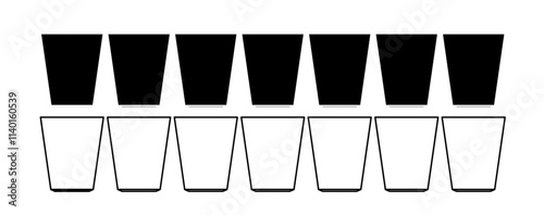 set of glasses vector sihouettes photo