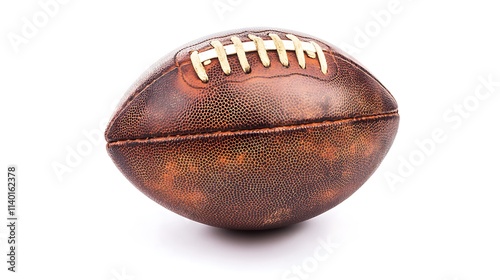 Football Ball Isolated on White Background, Studio Shot 