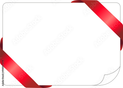 card template with ribbon