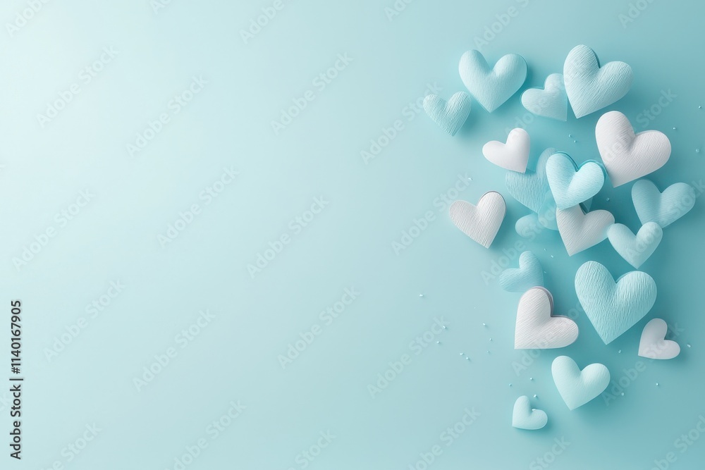 Creating love layered pastel hearts flowing in a dreamy space Creating love layered pastel hearts flowing in a dreamy space