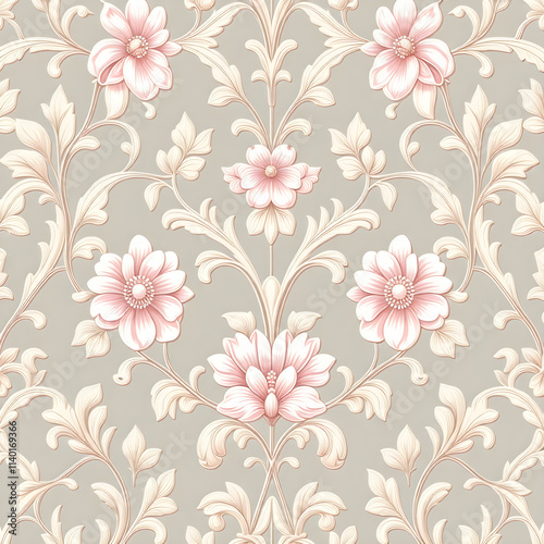 Wallpaper Mural seamless pattern with flowers
 Torontodigital.ca