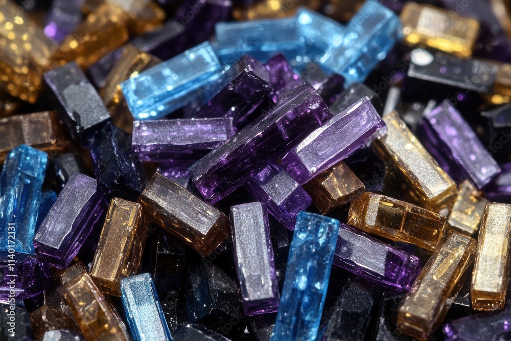 Colorful Glass Mosaic Tiles Close-up Colorful Glass Mosaic Tiles Close-up