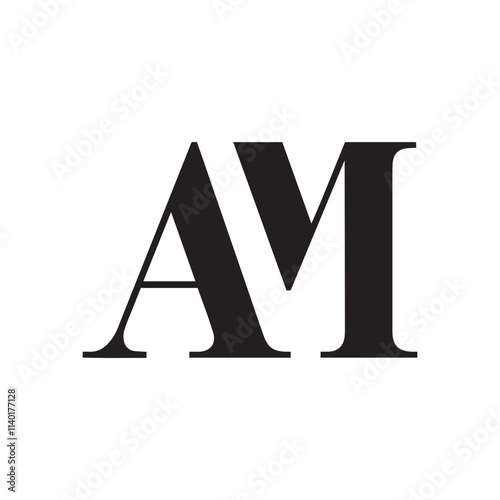 Letter AM logo design vector templete design for brand