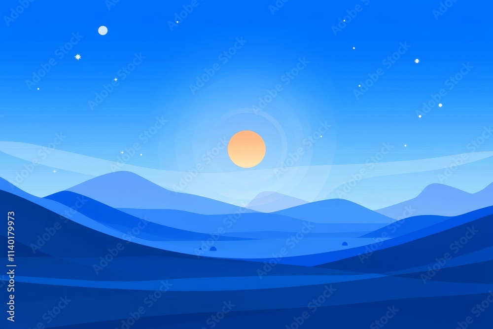 Obraz premium A clear blue sky with sunlight rays or beams symbolizing energy, happiness, or hope, in high resolution.