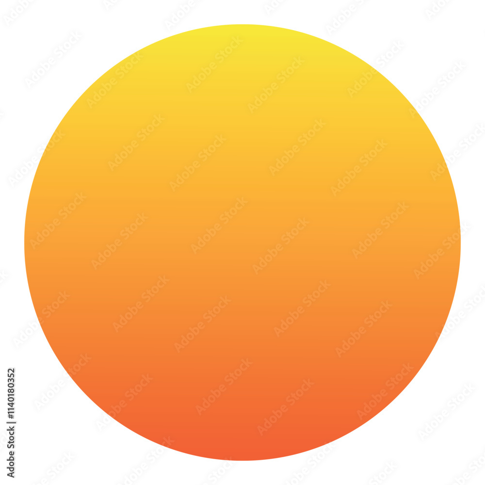 Yellow Gradient Circle Shape Flat Icon Isolated On White Background Yellow Gradient Circle Shape Flat Icon Isolated On White Background