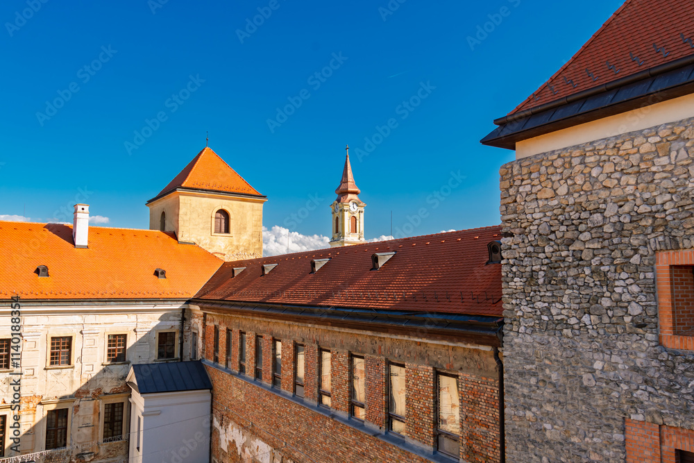 Church and castle towers Church and castle towers