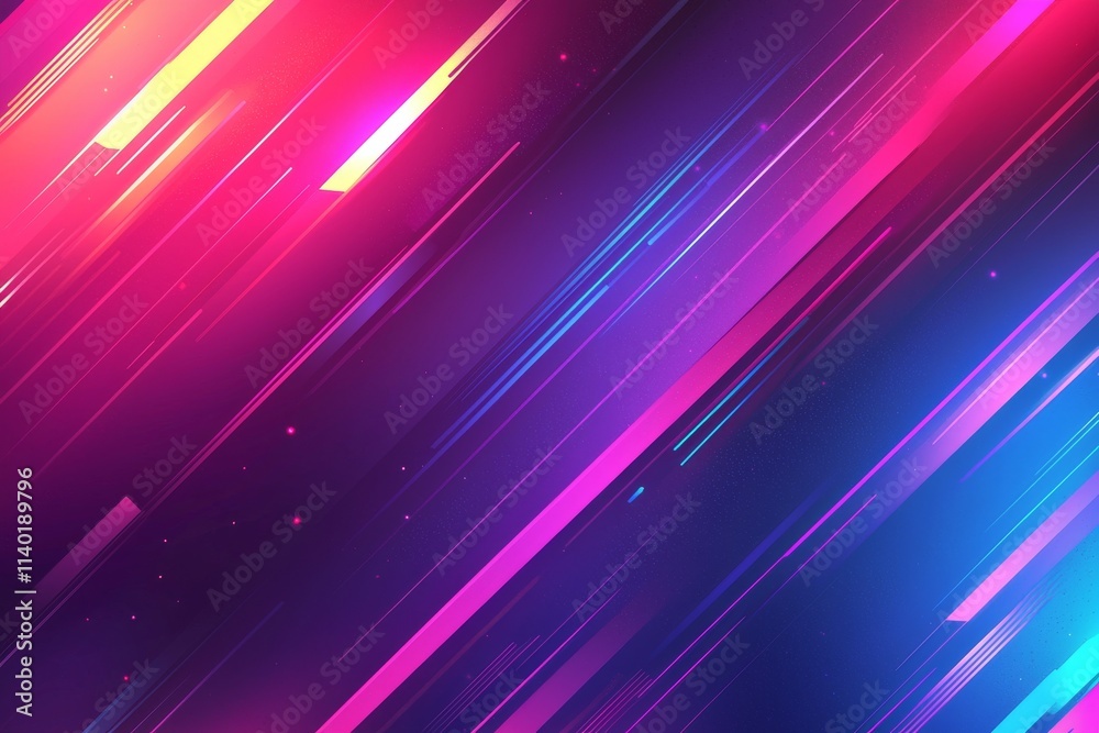 A vibrant abstract digital backdrop featuring curved neon lines and dots, with cosmic flowing fabric waves against a dark blue and purple background. Stock. A vibrant abstract digital backdrop featuring curved neon lines and dots, with cosmic flowing fabric waves against a dark blue and purple background. Stock.