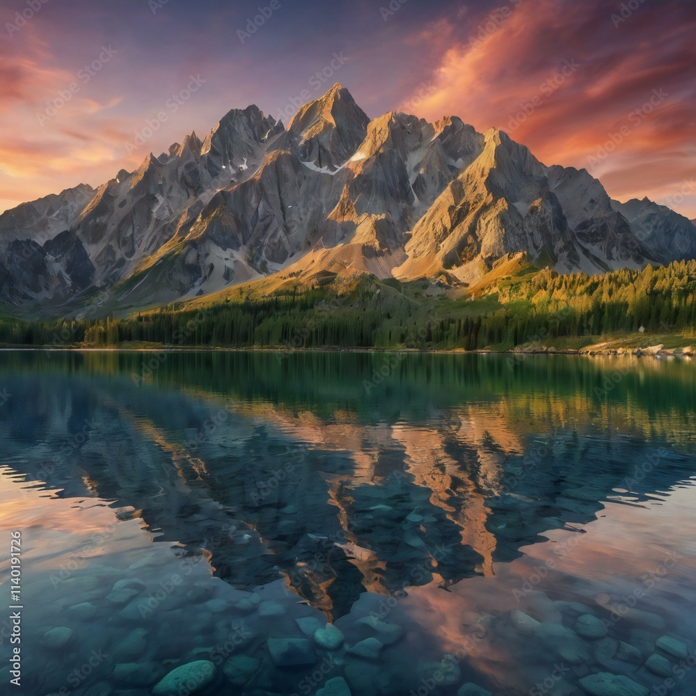 Fototapeta premium illuminating the towers Generative AI