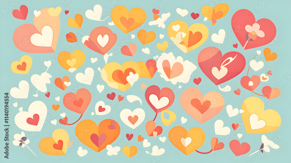 A Cascade of Warm Hearts A Valentine's Day Celebration of Love and Affection A Cascade of Warm Hearts A Valentine's Day Celebration of Love and Affection