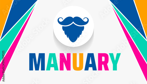 Manuary background banner or poster design template. observed every year in January. Holiday concept. Use to any Template, card, poster, placard, template.