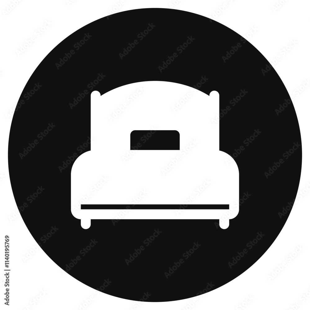Editable single bed vector icon. Part of a big icon set family. Perfect for web and app interfaces, presentations, infographics, etc Editable single bed vector icon. Part of a big icon set family. Perfect for web and app interfaces, presentations, infographics, etc