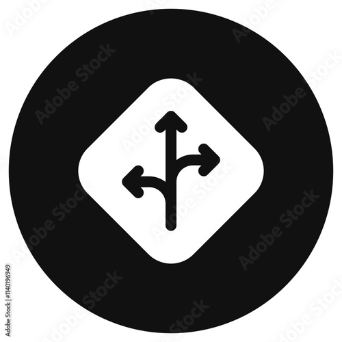 Editable traffic sign arrow vector icon. Map, location, navigation. Part of a big icon set family. Perfect for web and app interfaces, presentations, infographics, etc