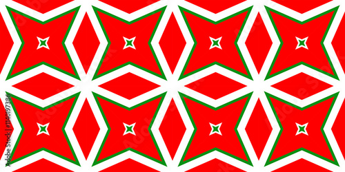 Seamless pattern banner red and green. Festive red and green Christmas pattern. Merry Christmas. Happy New Year.