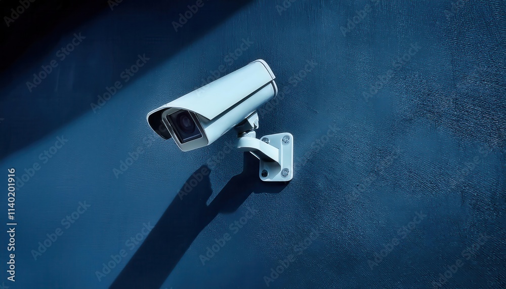 Modern Surveillance CCTV Camera Mounted on Wall. Advanced Security System for Home, Business, and Property Monitoring with Infrared Night Vision - Ensuring Safety Through Continuous Video Surveillance Modern Surveillance CCTV Camera Mounted on Wall. Advanced Security System for Home, Business, and Property Monitoring with Infrared Night Vision - Ensuring Safety Through Continuous Video Surveillance