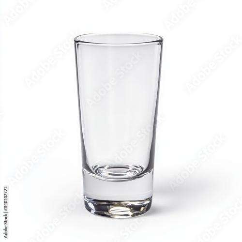 Wallpaper Mural A transparent glass cup with a tall, slim design and a clean edge on a white background Torontodigital.ca