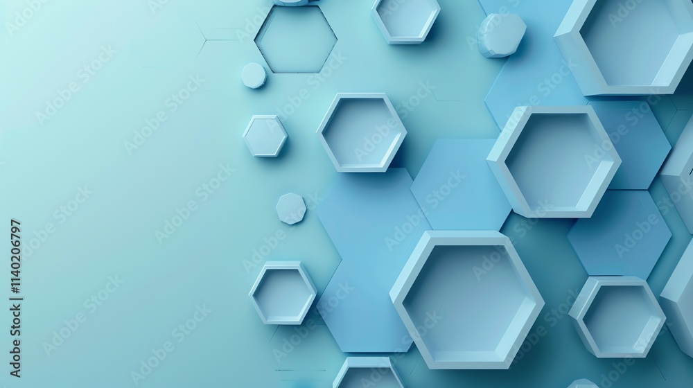 Abstract background with blue hexagonal shapes. Abstract background with blue hexagonal shapes.