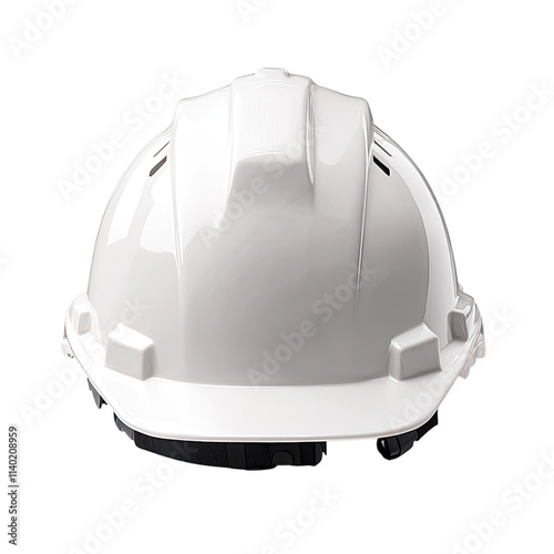 Hard hat, white background, isolated on the edges, vector style, 3D rendering, white color, high resolution photo