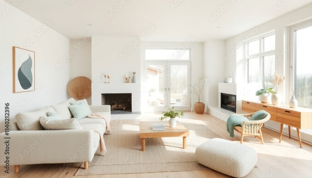 Living Room Interior Design With Modern Concept - Hotel Living Room - Apartment Living Room Interior With Sofa - Interior Design - Modern Living Room With Furniture - Modern Style