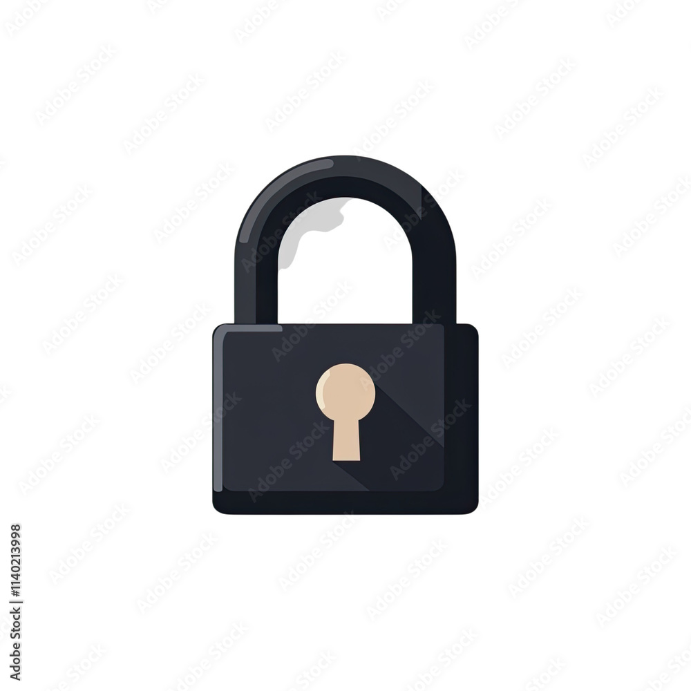 Lock, a simple silhouette icon on a white background, in a flat design, SVG, vector art, and a minimalistic style. Lock, a simple silhouette icon on a white background, in a flat design, SVG, vector art, and a minimalistic style.