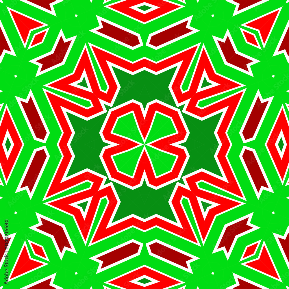 Seamless square pattern red and green. Christmas pattern green and red. Merry Christmas. Happy New Year. Seamless square pattern red and green. Christmas pattern green and red. Merry Christmas. Happy New Year.