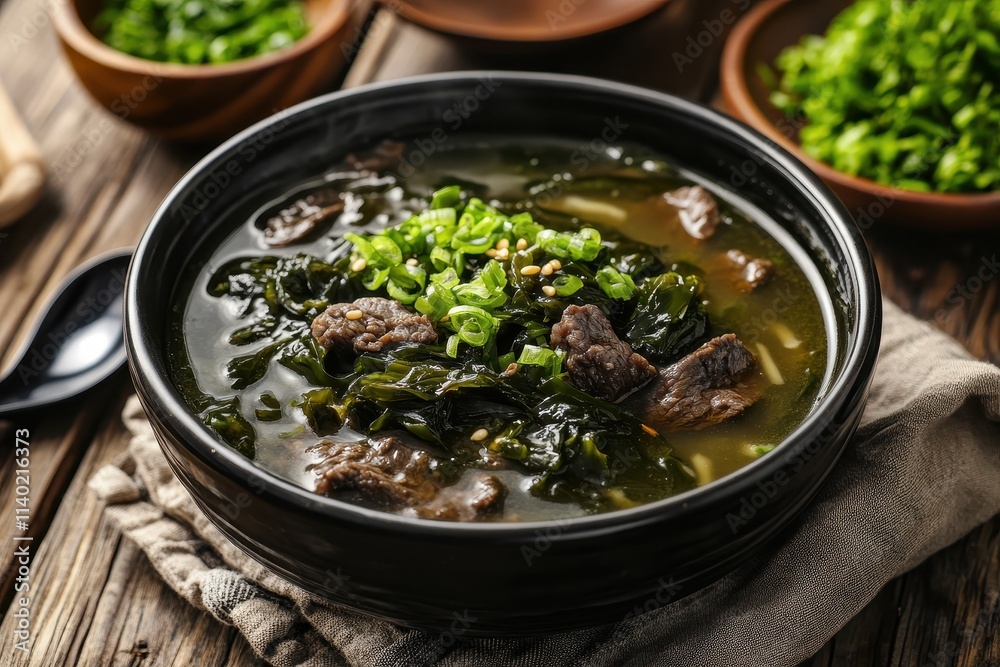 Korean beef and seaweed soup Miyeok guk Korean beef and seaweed soup Miyeok guk