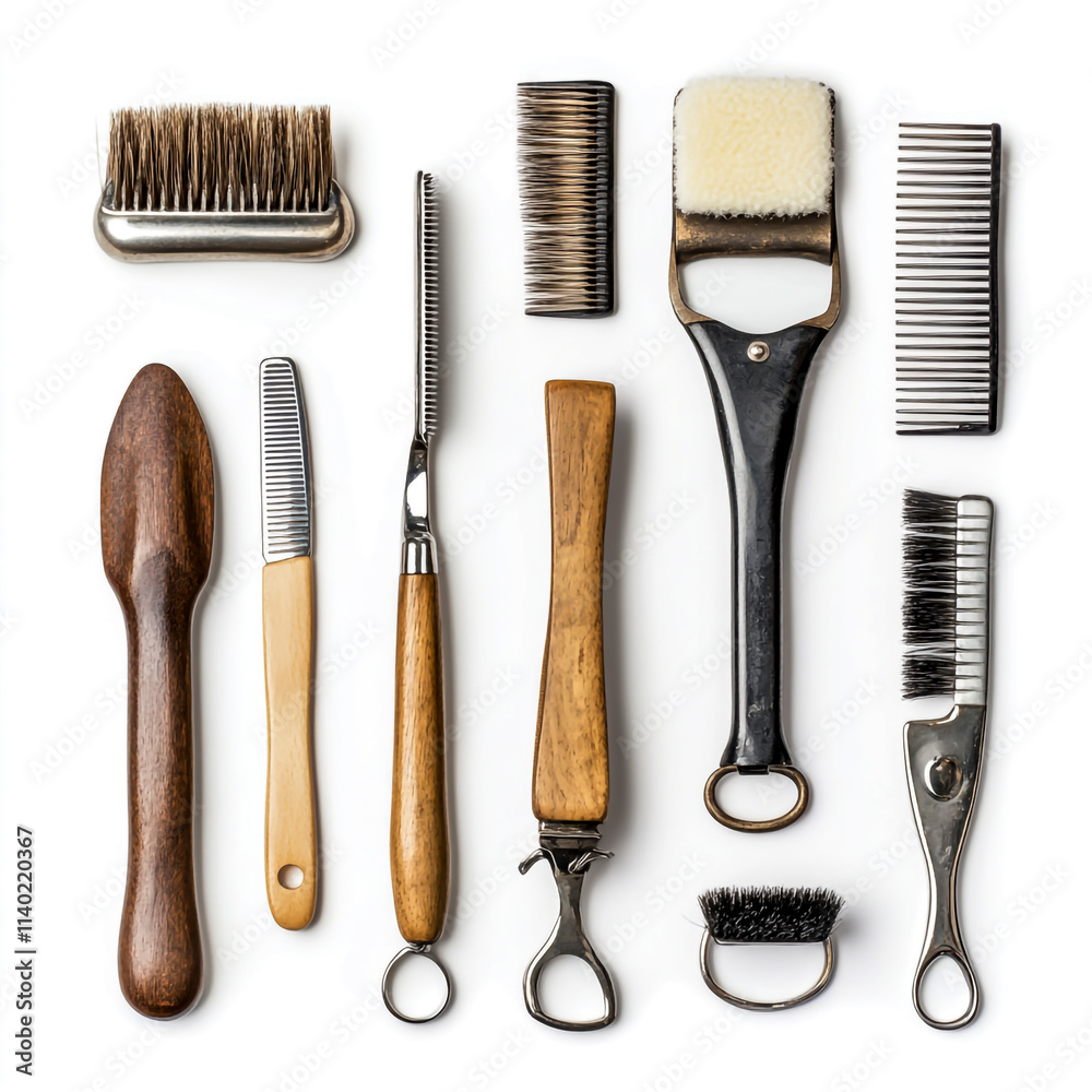 Tools for barber isolated on white background. Tools for barber isolated on white background.