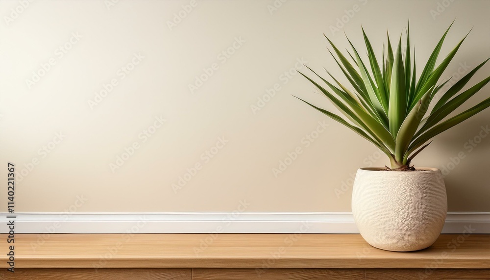 Indoor house plant in a plain room Indoor house plant in a plain room