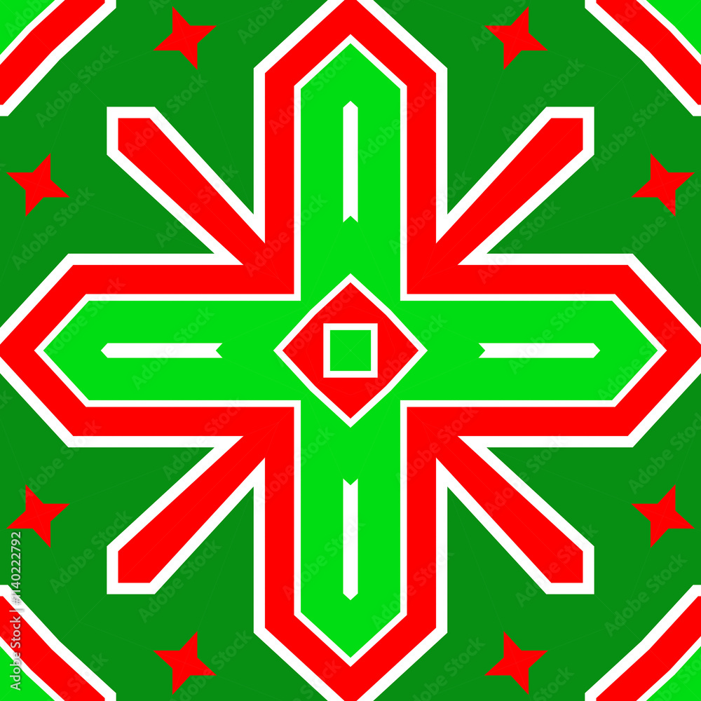 Seamless square pattern red and green. Christmas pattern green and red. Merry Christmas. Happy New Year. Seamless square pattern red and green. Christmas pattern green and red. Merry Christmas. Happy New Year.