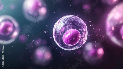 Microscopic View of Cell Division and Nucleus