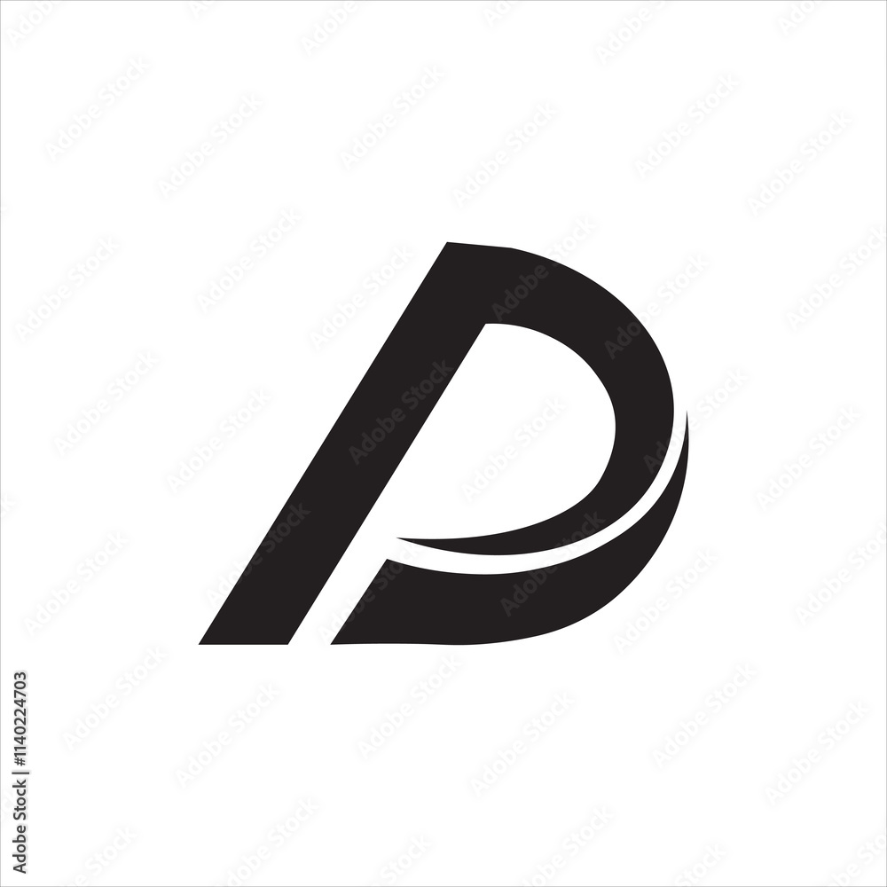 Letter PD or Dp initial modern typography monogram logo Letter PD or Dp initial modern typography monogram logo