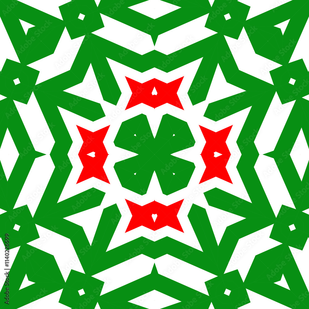 Obraz premium Seamless square pattern red and green. Christmas pattern green and red. Merry Christmas. Happy New Year.