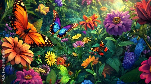 Colorful environment illustrations