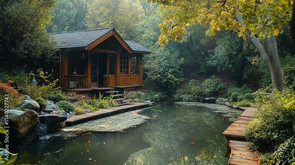 Obraz premium peaceful retreat,quiet getaway, calm escape, serene sanctuary