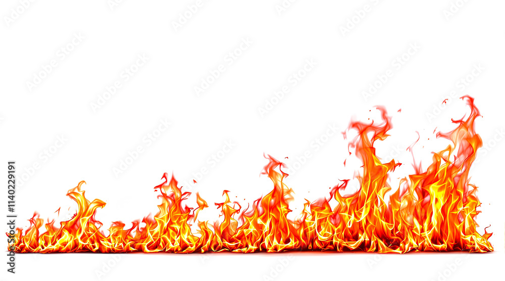 realistic 3D fire with vibrant flames,Abstract flames of a fire with ...