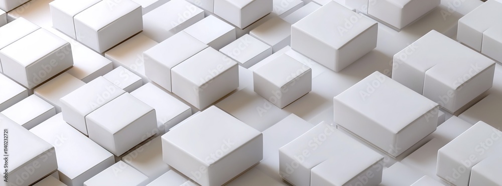 Random shifted white cube boxes block background wallpaper.3d Random shifted white cube boxes block background wallpaper.3d