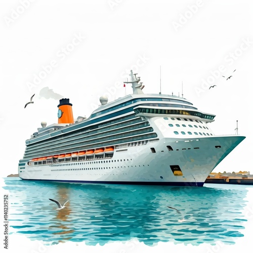 Wallpaper Mural Ocean Majesty: Cruise Ship at Sea  Torontodigital.ca