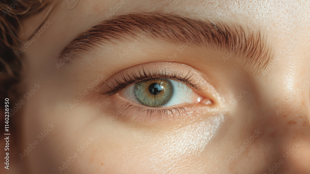 Fototapeta premium Close-up shot of human green eye