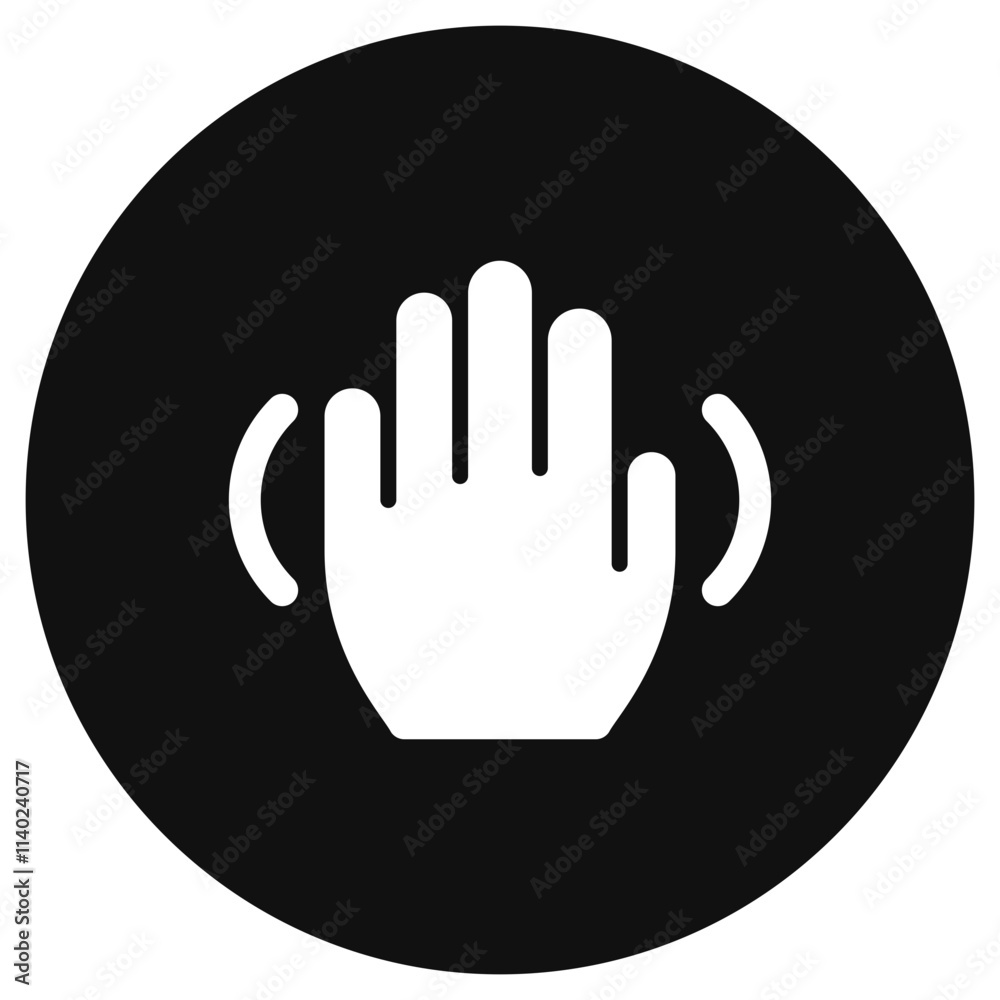 Fototapeta premium Editable hand gesture wave vector icon. Part of a big icon set family. Perfect for web and app interfaces, presentations, infographics, etc