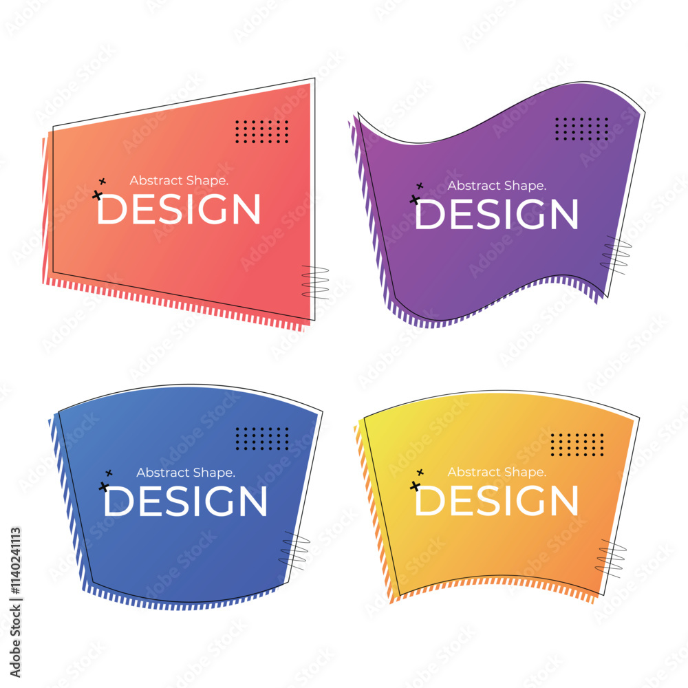 Abstract creative gradient shape designs vector Abstract creative gradient shape designs vector
