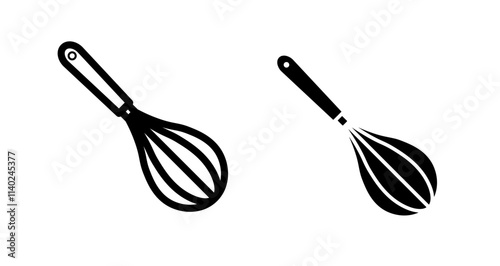 Egg beater Icon collection in filled and stroke style.