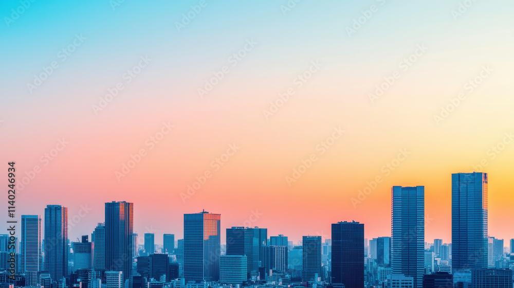 Cityscape with skyscrapers background, copy space Cityscape with skyscrapers background, copy space