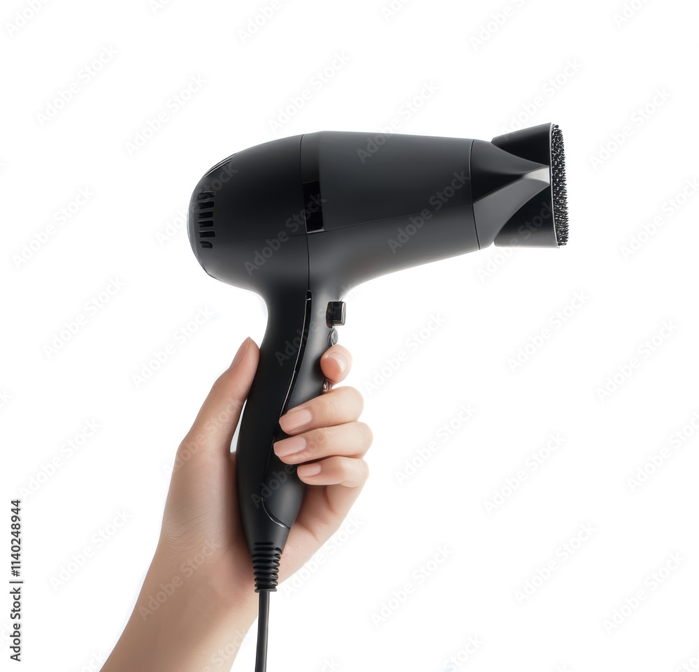 Hand Held Black Hair Dryer for Quick and Effective Drying at Home or Salon Hand Held Black Hair Dryer for Quick and Effective Drying at Home or Salon