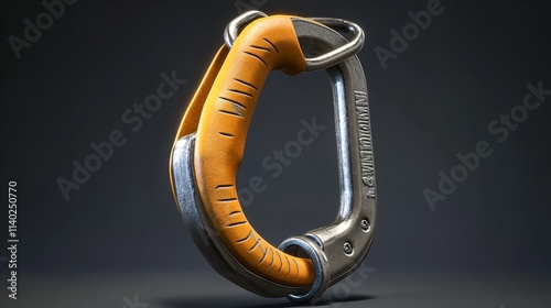 Hand Drawn Climbing Carabiner. Climb Equipment

 photo