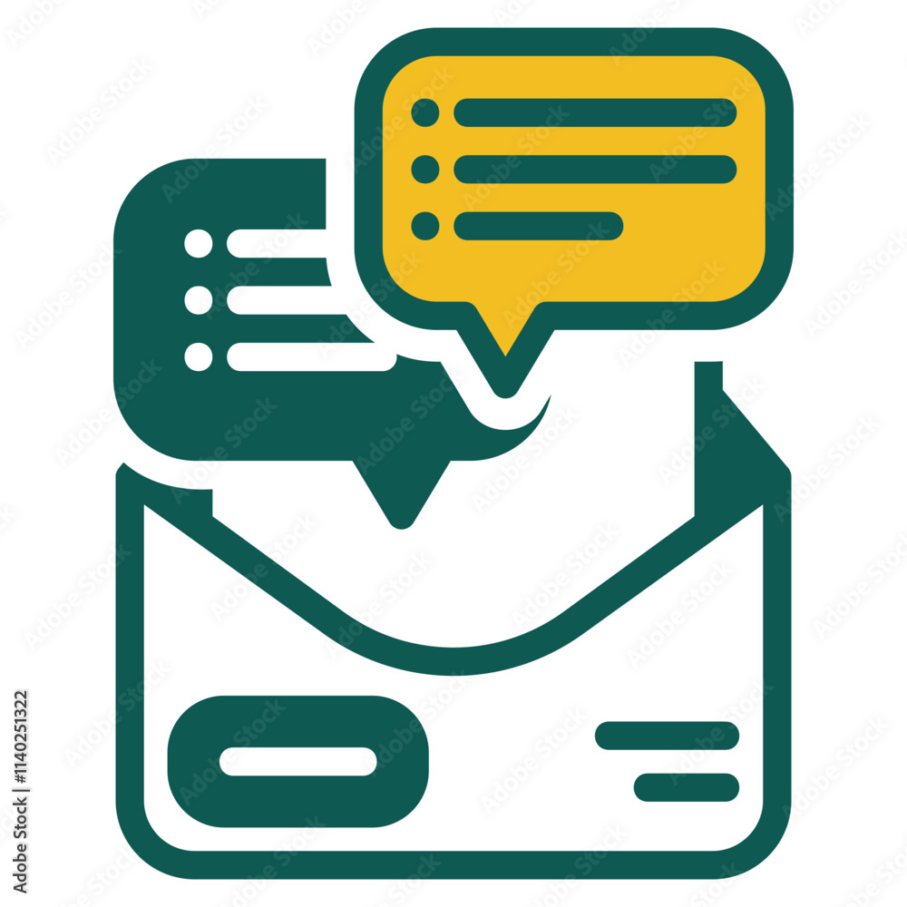 Letter green and yellow color glyph style Letter green and yellow color glyph style